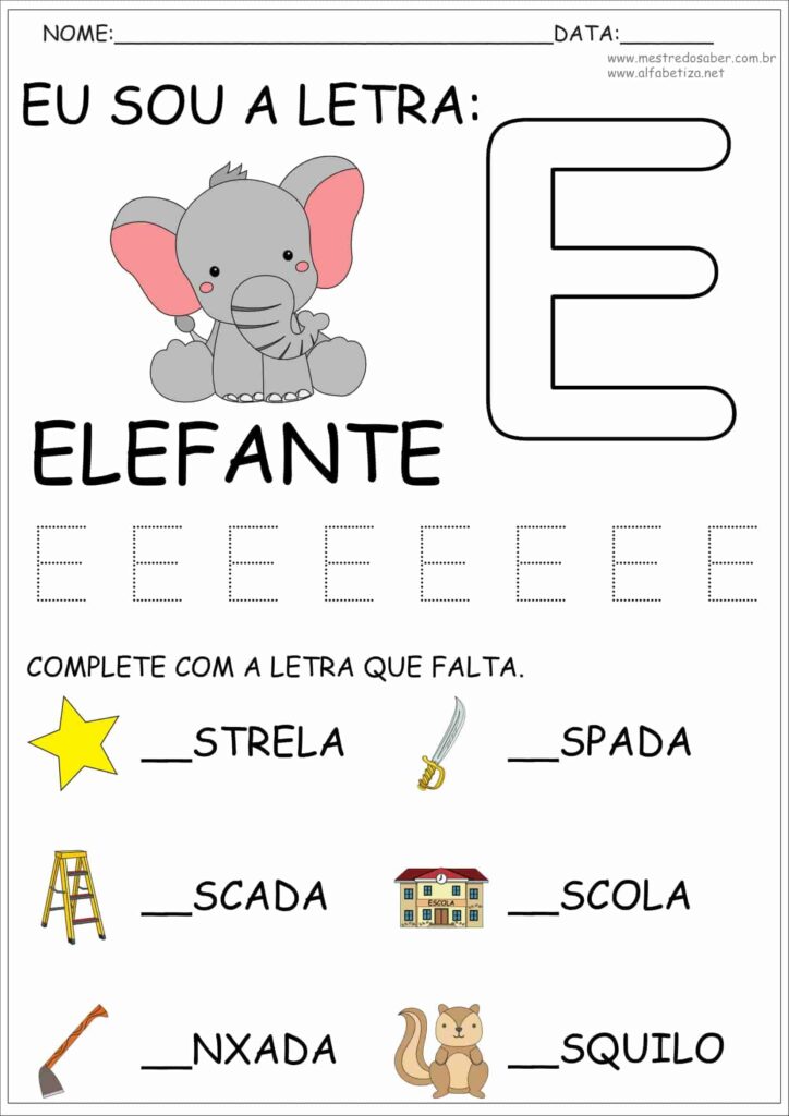 1 - Alfabetização e Letramento Atividades - Mestre do Saber