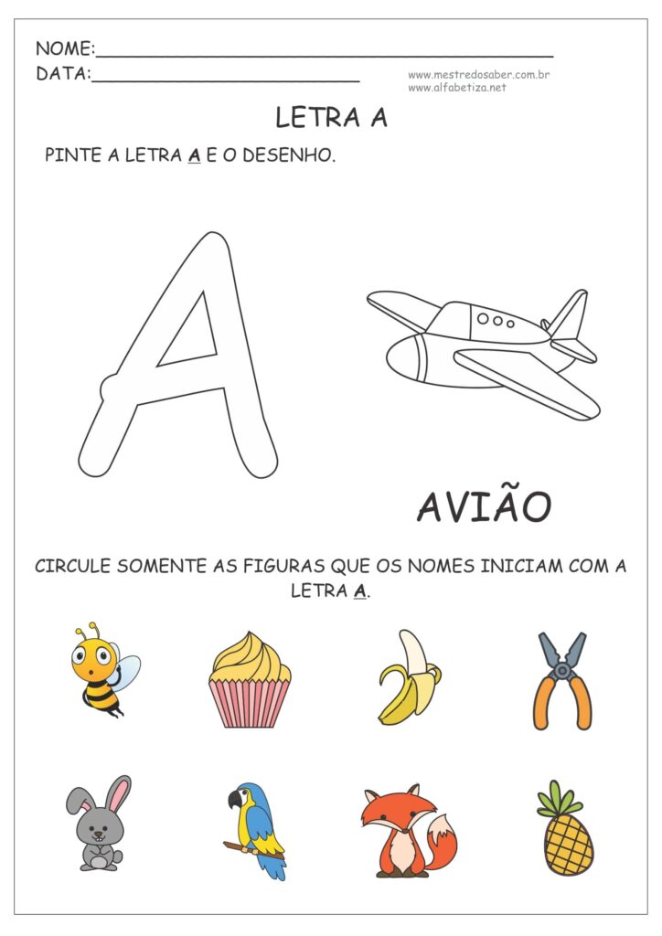 1 - Atividades as Vogais - Mestre do Saber