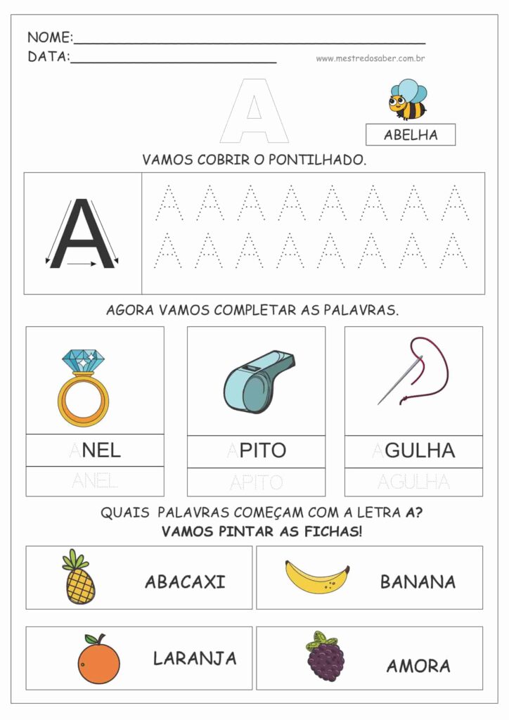 1 - Atividades de Alfabetização 4 anos