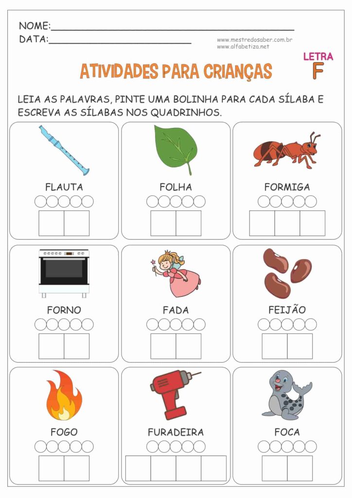 1 - Atividades de Português 1 Ano Ensino Fundamental