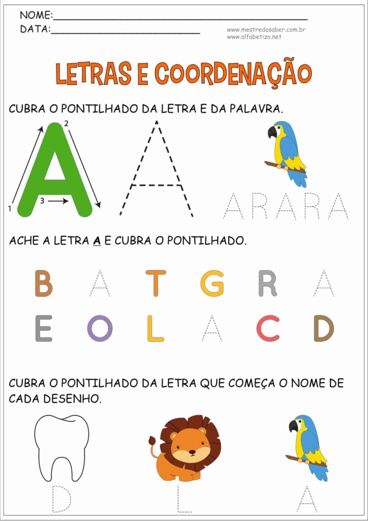 1 - Atividades Educação Infantil Coordenação Motora - Mestre do Saber