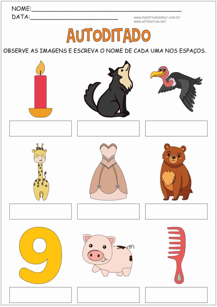 1 - Autoditado - Sondagem de Escrita - Mestre do Saber