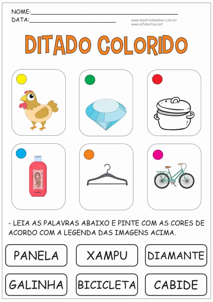1 - Ditado Colorido - Mestre do Saber