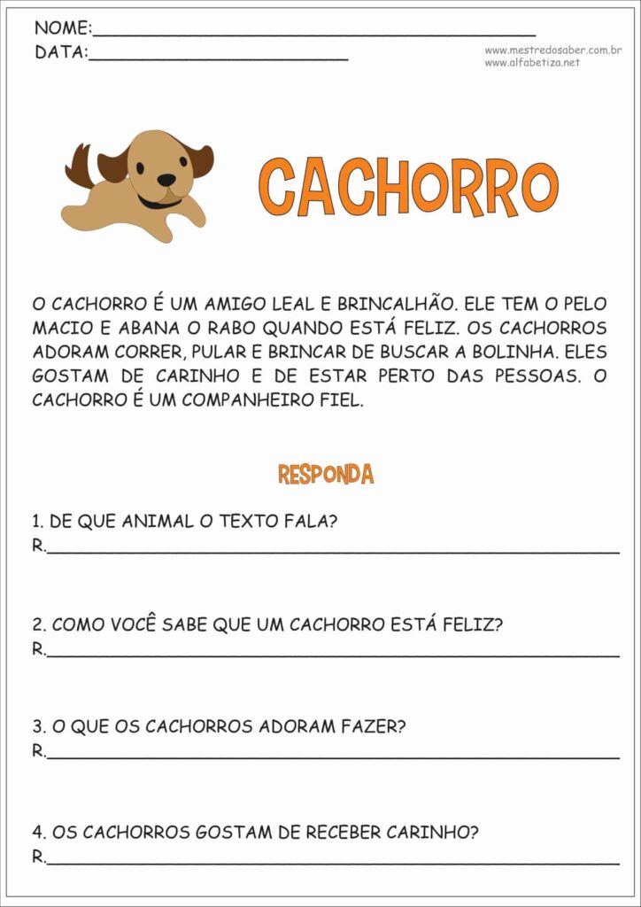 1 - Interpretação de Texto 3 ano