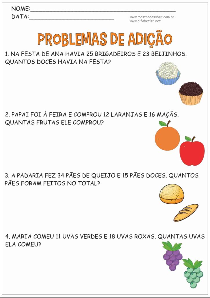 1 - Problemas de Matemática 2 ano - Mestre do Saber