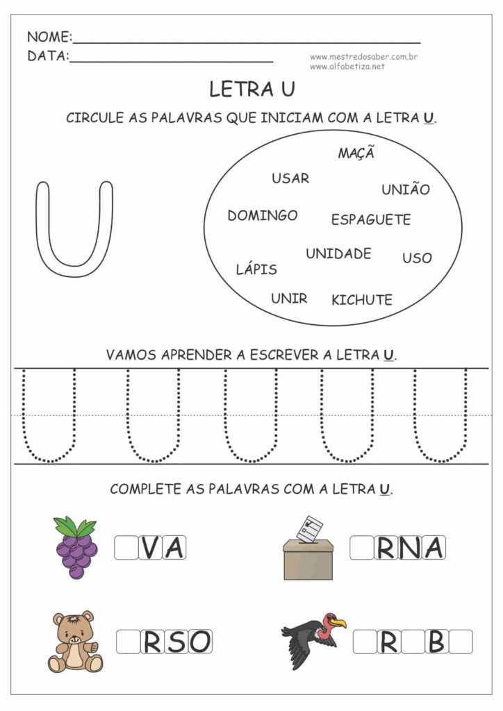 10 - Atividades as Vogais - Mestre do Saber