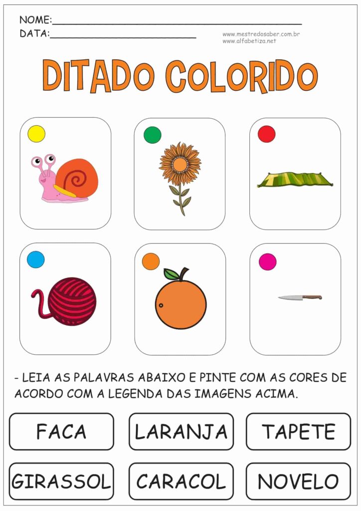 2 - Ditado Colorido - Mestre do Saber