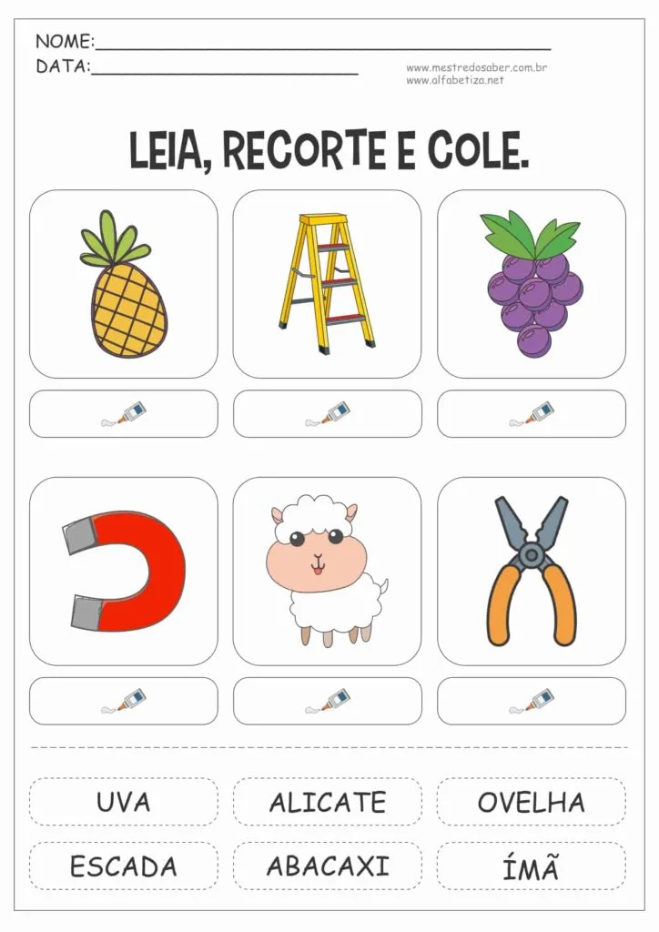 Ditado Recortado: Tem na Escola worksheet