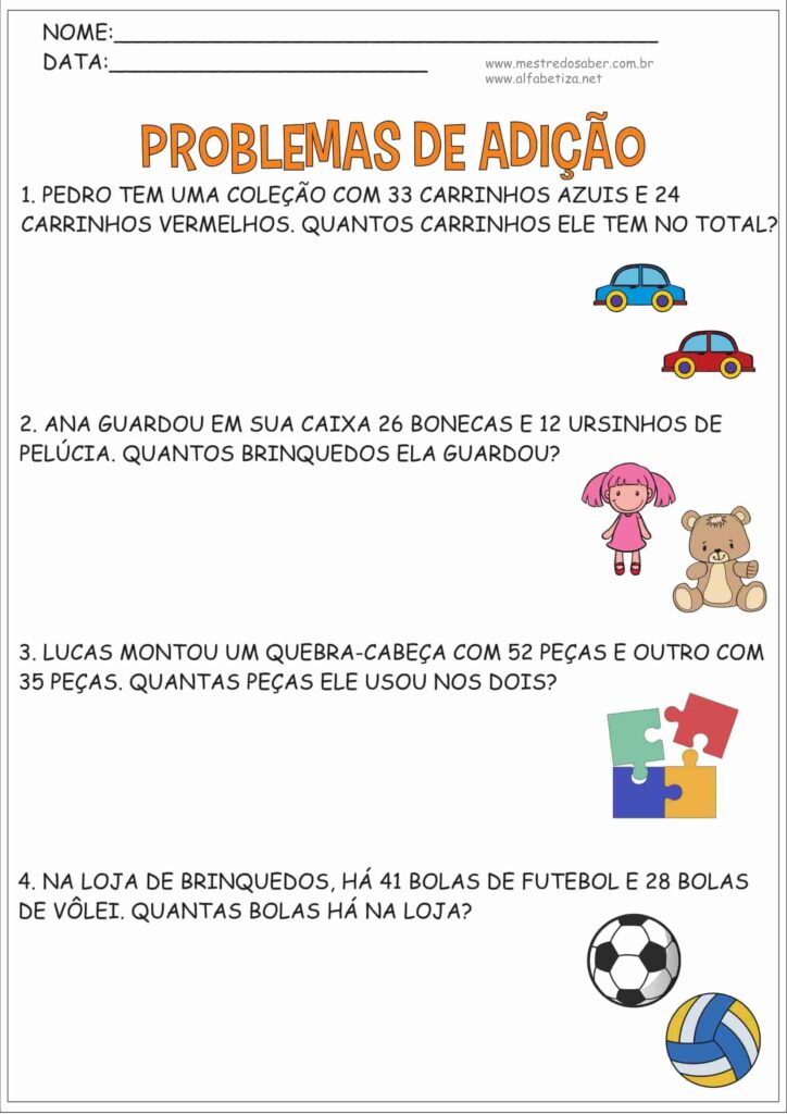 2 - Problemas de Matemática 2 ano - Mestre do Saber