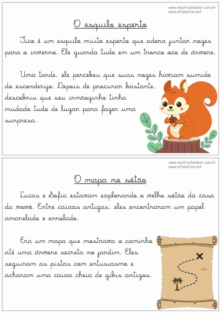 2 - Textos com Letra Cursiva - Mestre do Saber