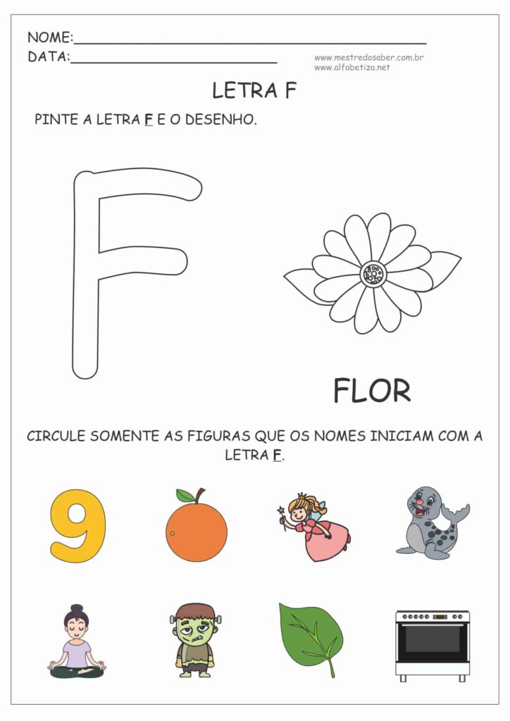 3 - Atividades com a Letra F