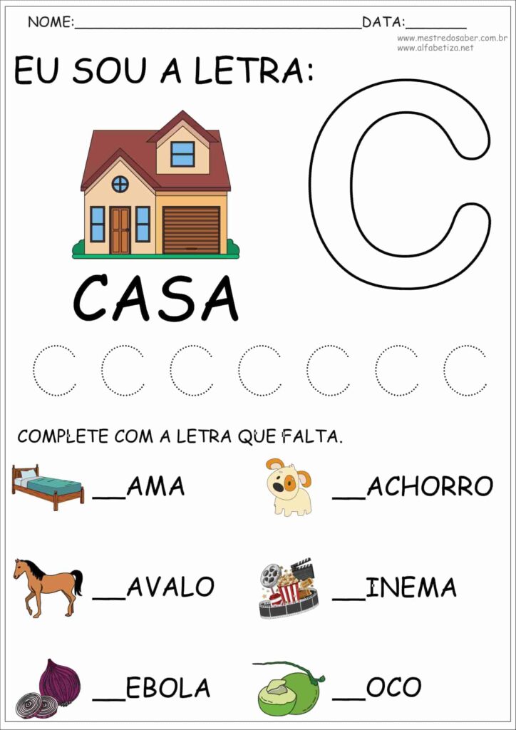 3 - Atividades com as Letras do Alfabeto Educação Infantil