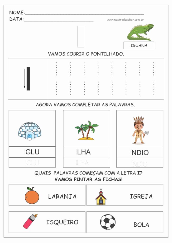3 - Atividades de Alfabetização 4 anos