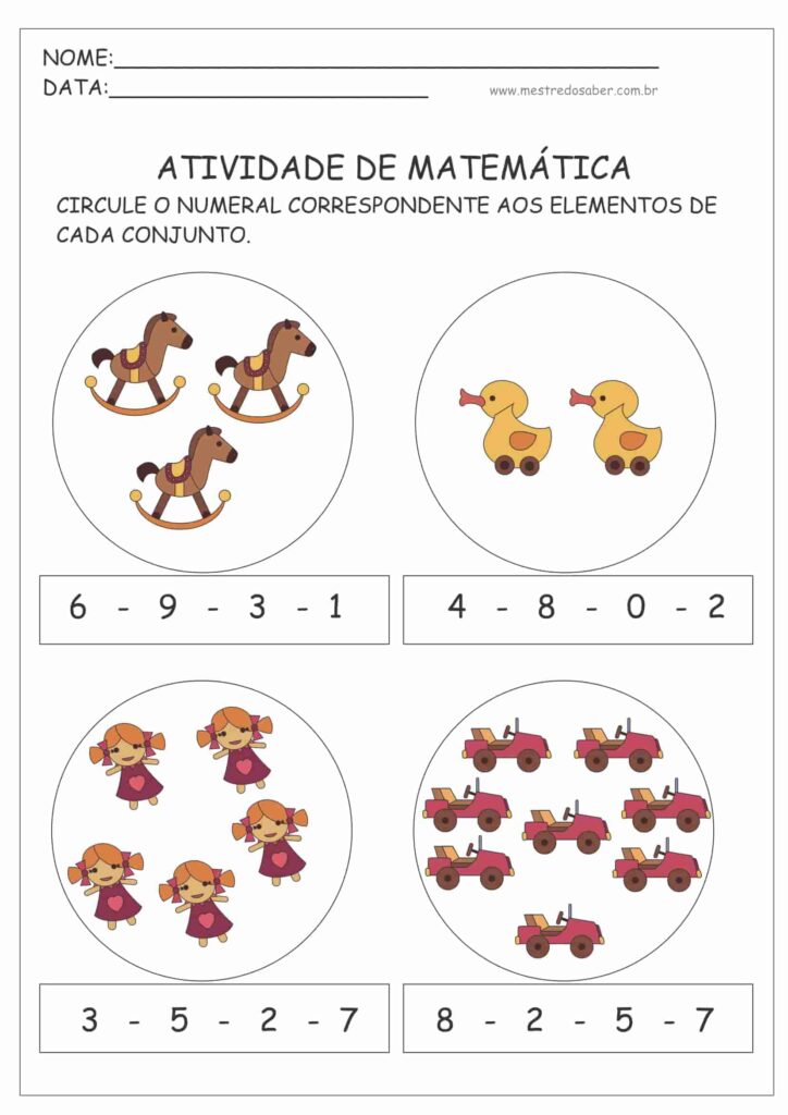 3 - Atividades de Matemática Infantil