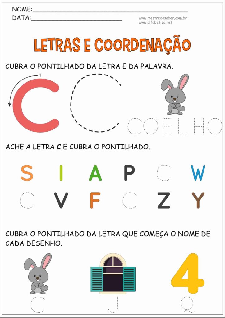 3 - Atividades Educação Infantil Coordenação Motora - Mestre do Saber