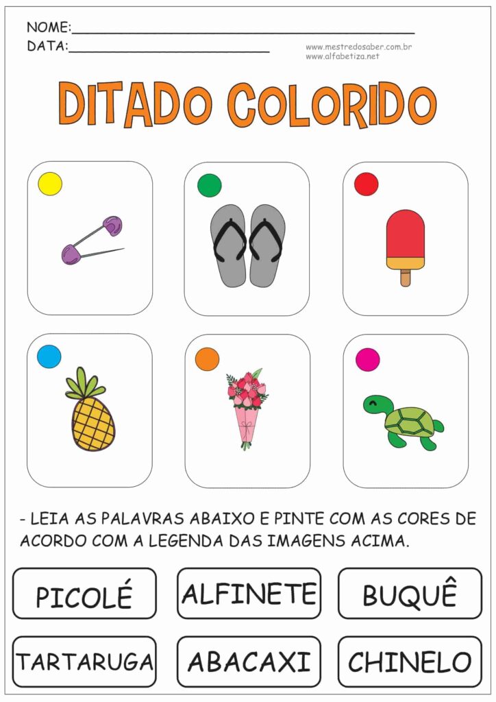 3 - Ditado Colorido - Mestre do Saber