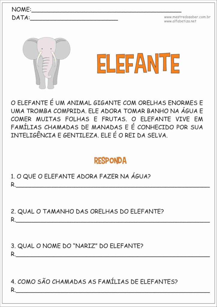 3 - Interpretação de Texto 3 ano