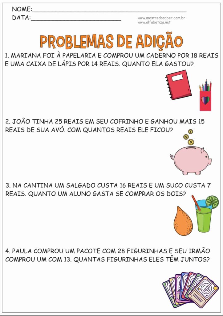 3 - Problemas de Matemática 2 ano - Mestre do Saber