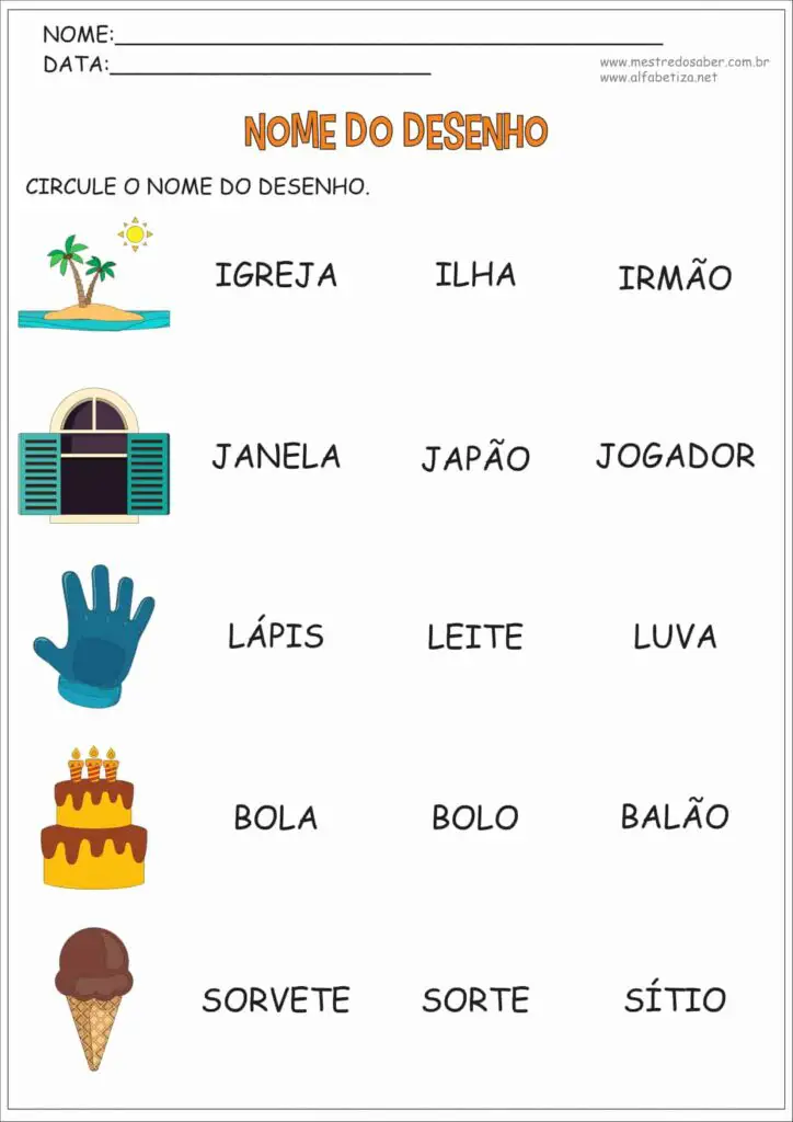 3 - Tarefas para Crianças de 6 Anos