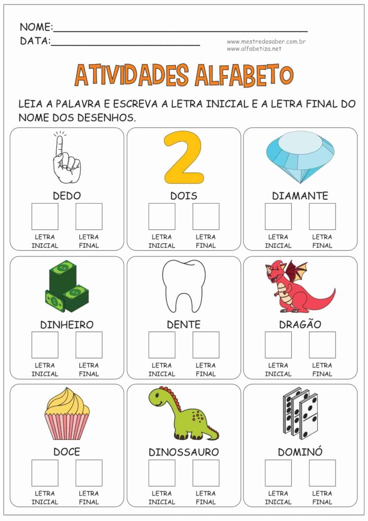 4 - Atividades Alfabeto 1 ano