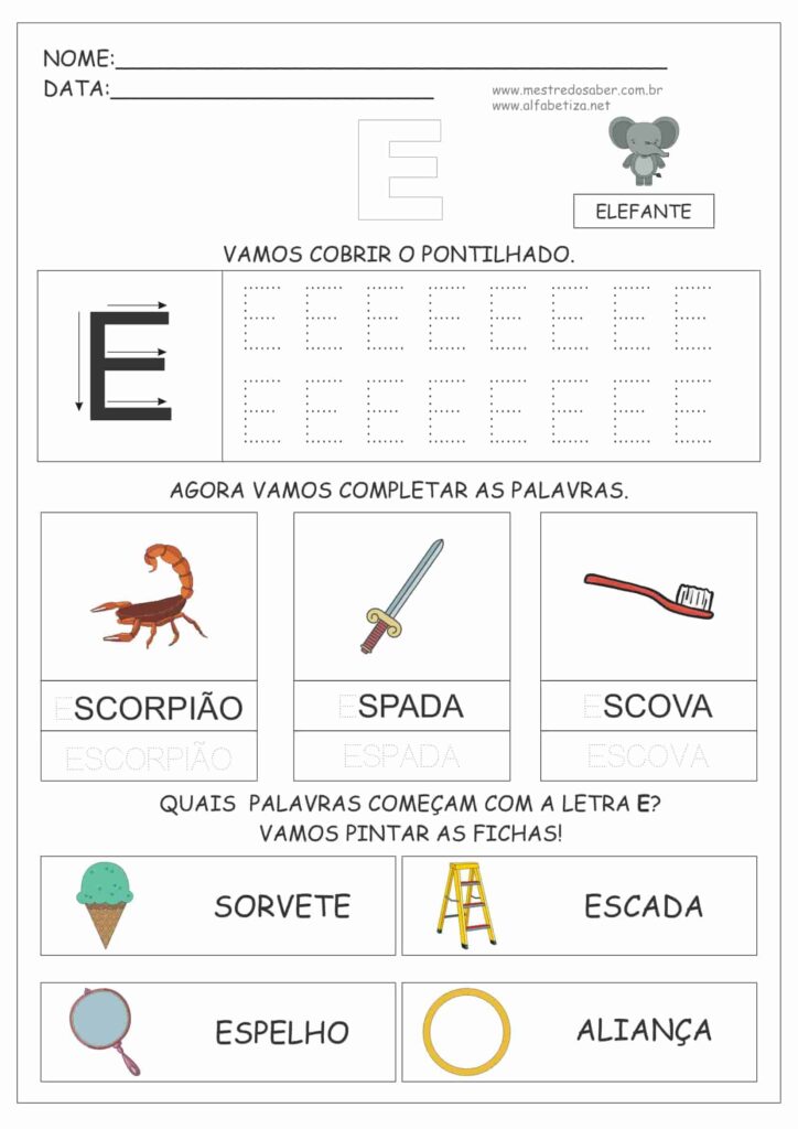 4 - Atividades Educação Infantil 5 Anos para Imprimir
