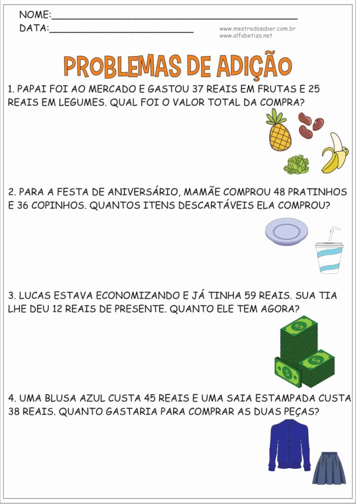 4 - Problemas de Matemática 2 ano - Mestre do Saber