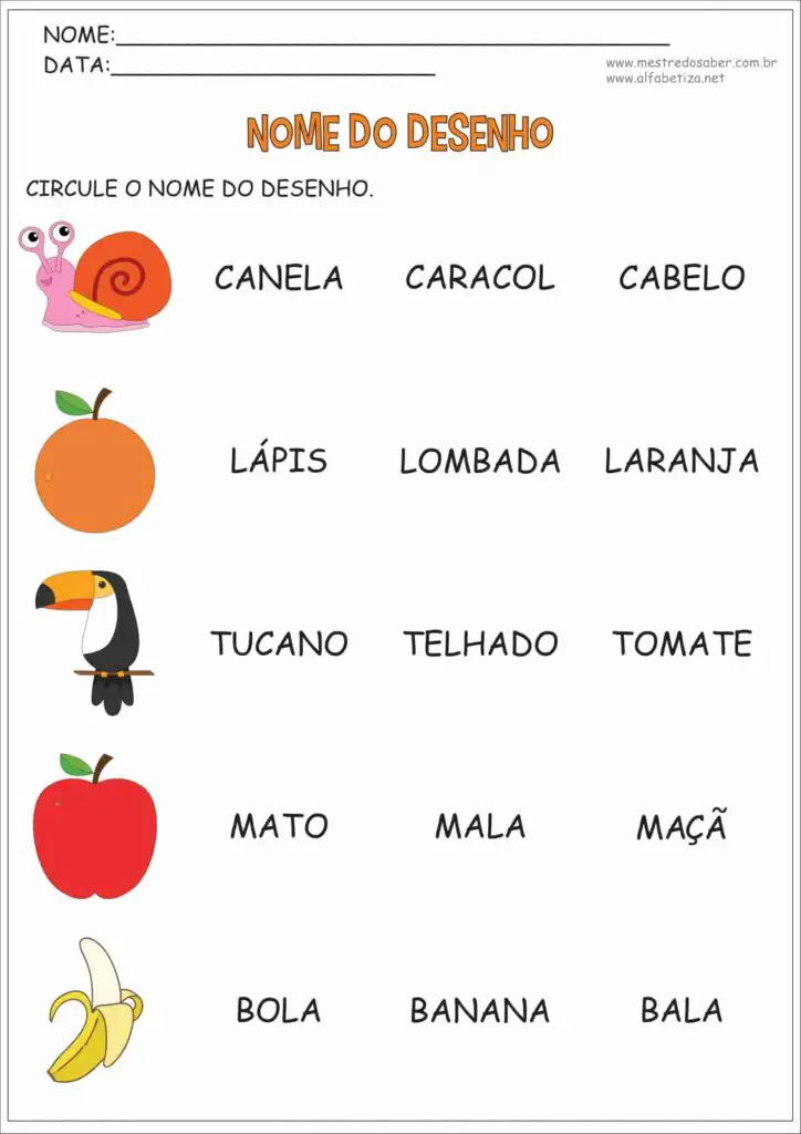 4 - Tarefas para Crianças de 6 Anos