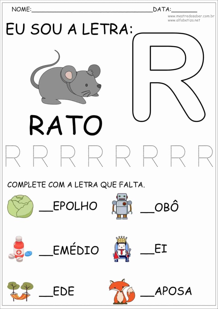 5 - Atividades com as Letras do Alfabeto Educação Infantil