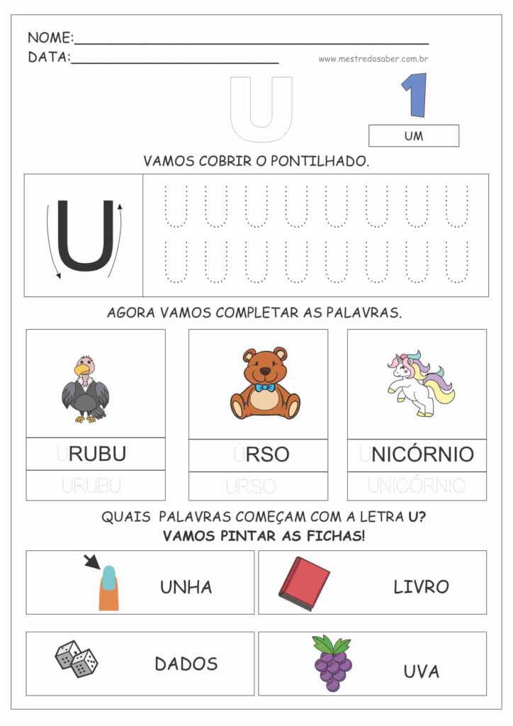 5 - Atividades de Alfabetização 4 anos