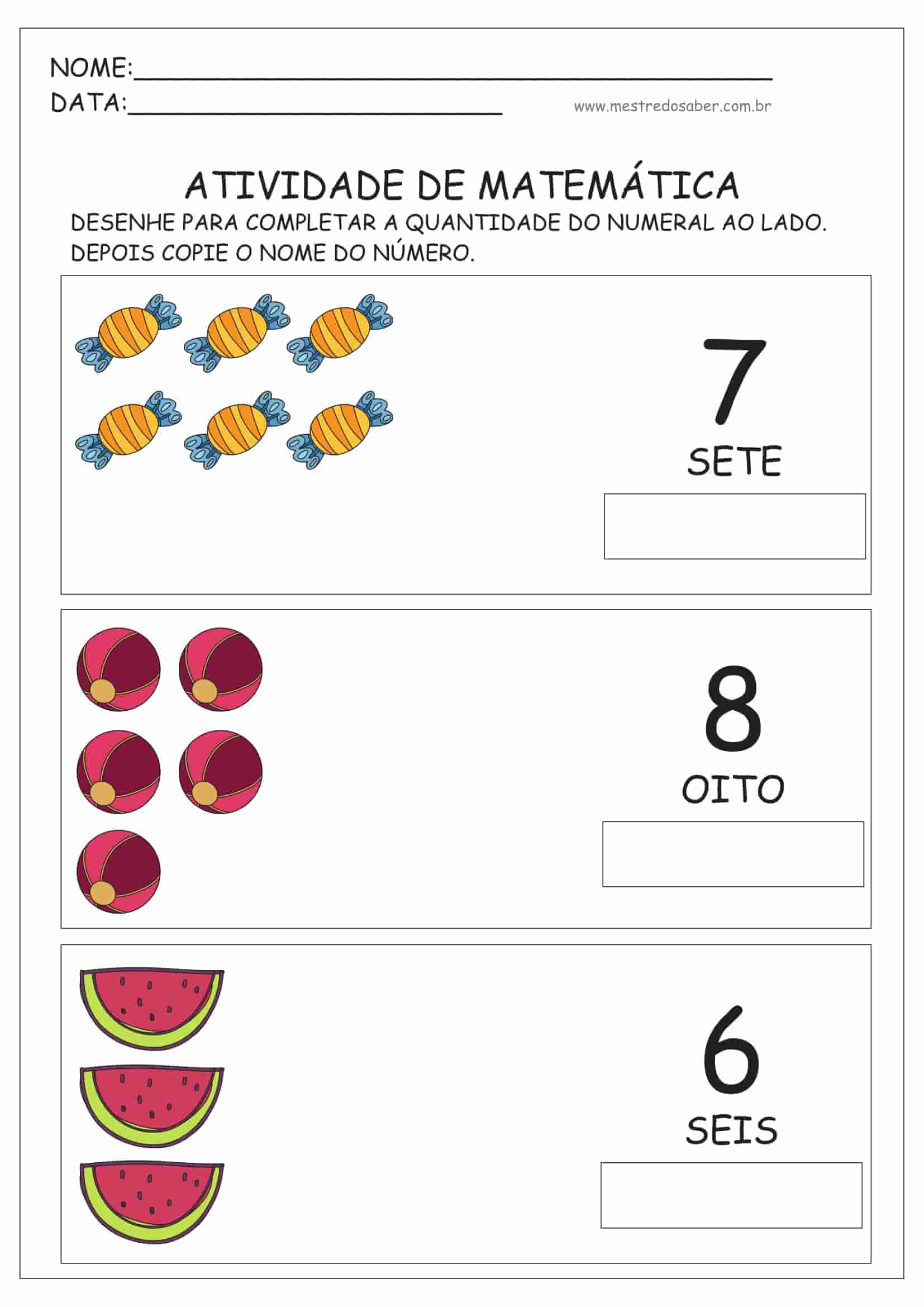 Jogos de Matemática para Imprimir - Atividades para Educação Infantil - Educação  Infantil