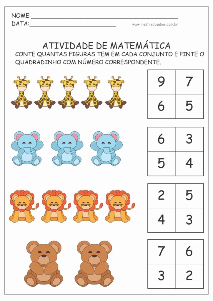 5 - Atividades de Matemática Infantil