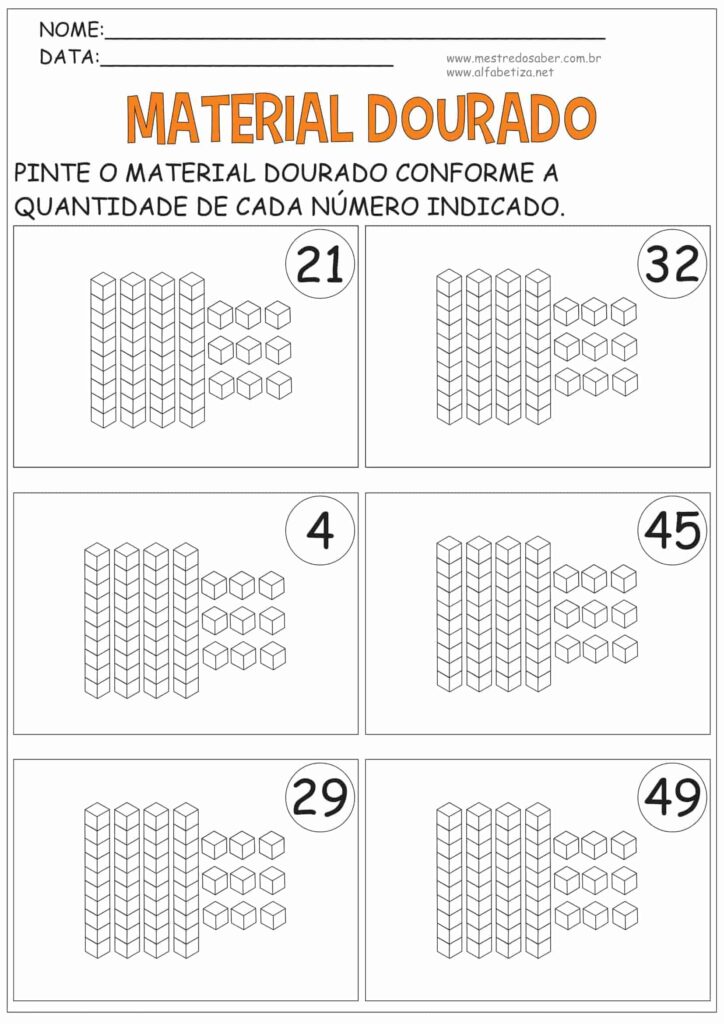 5 - Atividades Material Dourado - Mestre do Saber