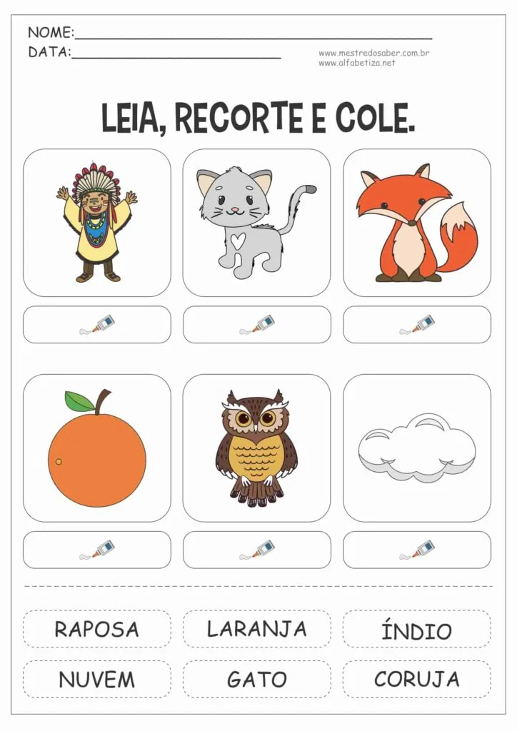 Ditado Recortado: Tem na Escola worksheet