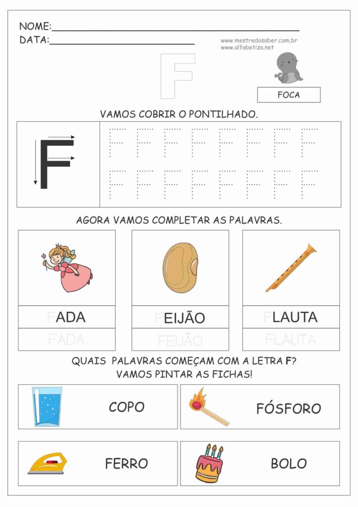 6 - Atividades com a Letra F