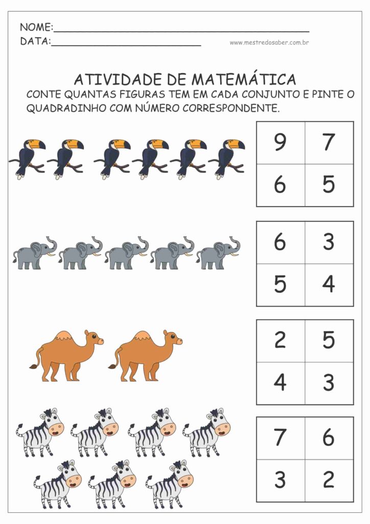 6 - Atividades de Matemática Infantil