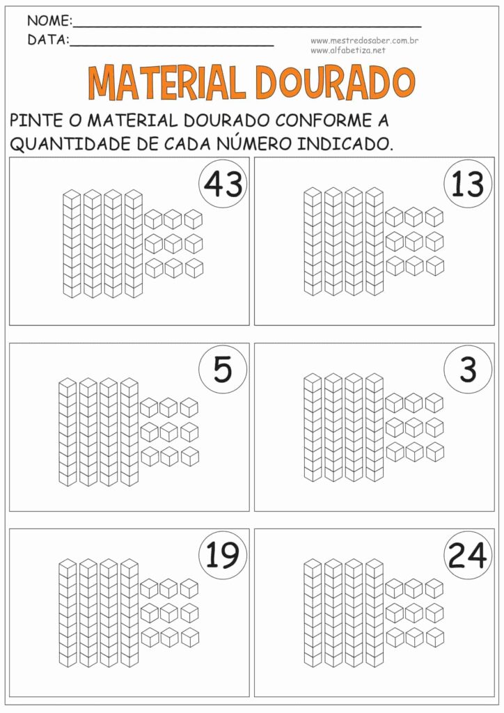 6 - Atividades Material Dourado - Mestre do Saber