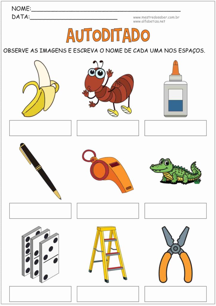 6 - Autoditado - Sondagem de Escrita - Mestre do Saber