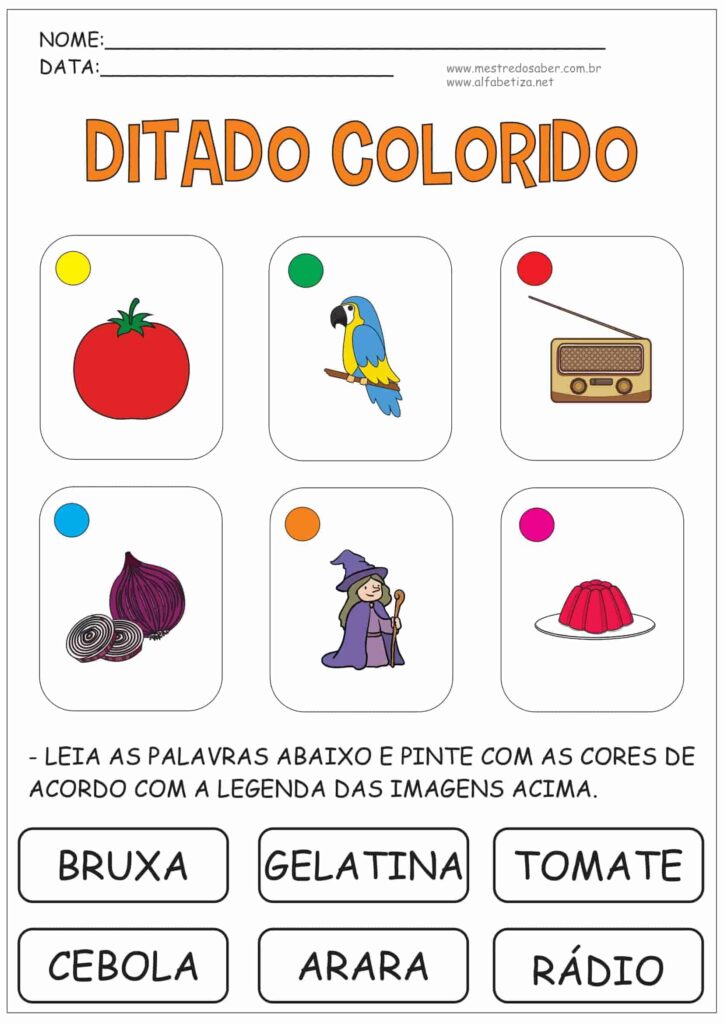 6 - Ditado Colorido - Mestre do Saber