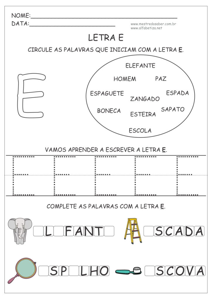 6 - Educação Infantil Atividades - Mestre do Saber