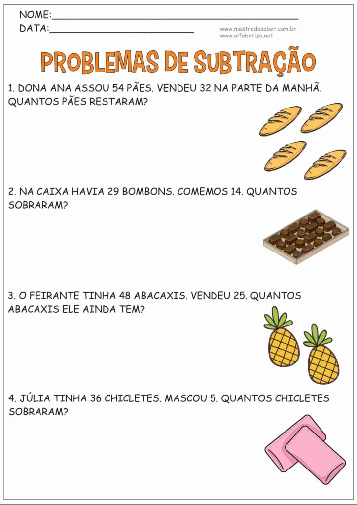 6 - Problemas de Matemática 2 ano - Mestre do Saber