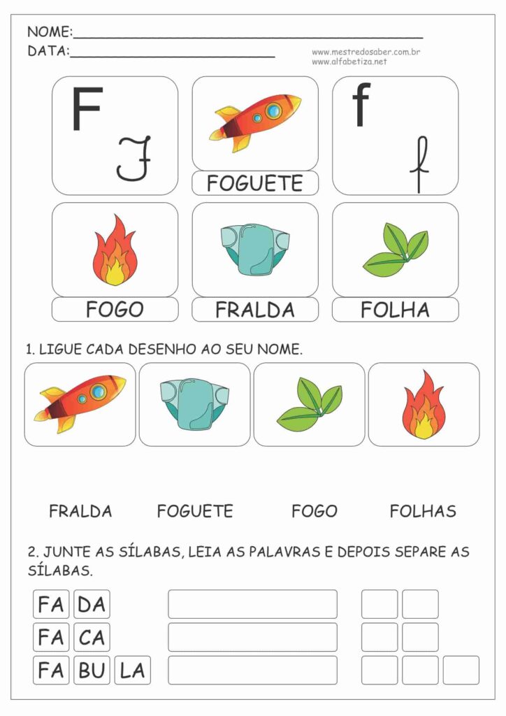 7 - Atividades com a Letra F