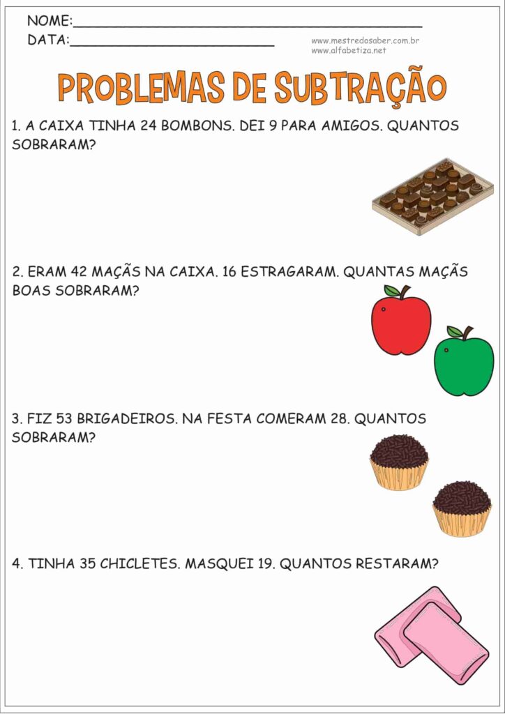 8 - Problemas de Matemática 2 ano - Mestre do Saber