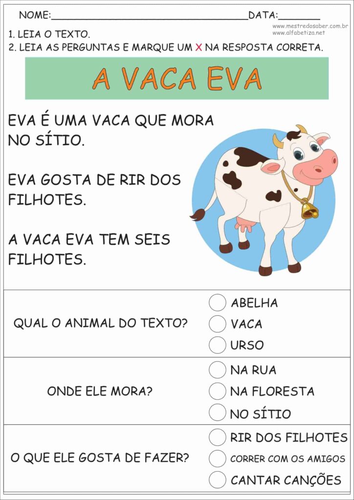 8 - Texto Alfabetização - Mestre do Saber