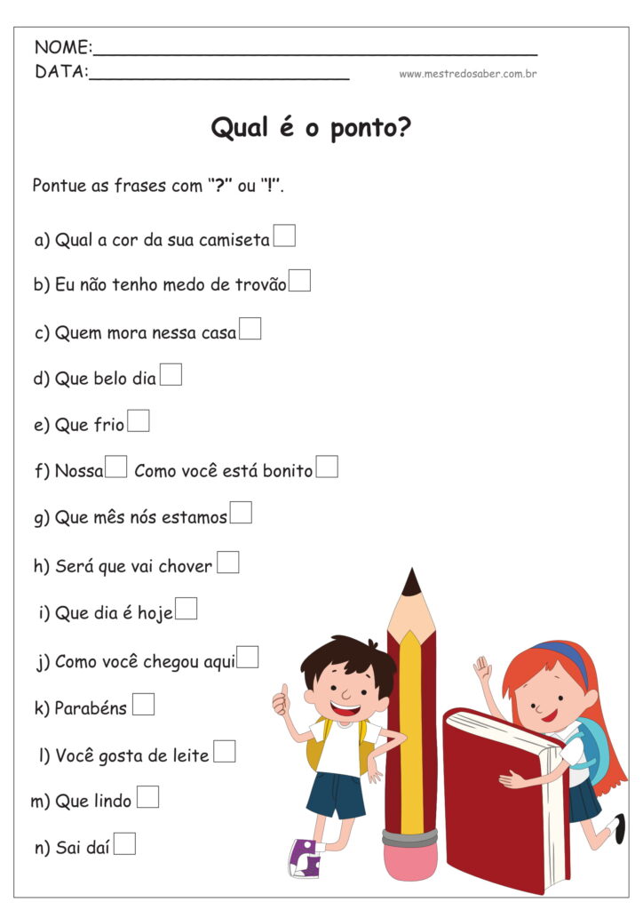 7 - Atividades de Pontuação