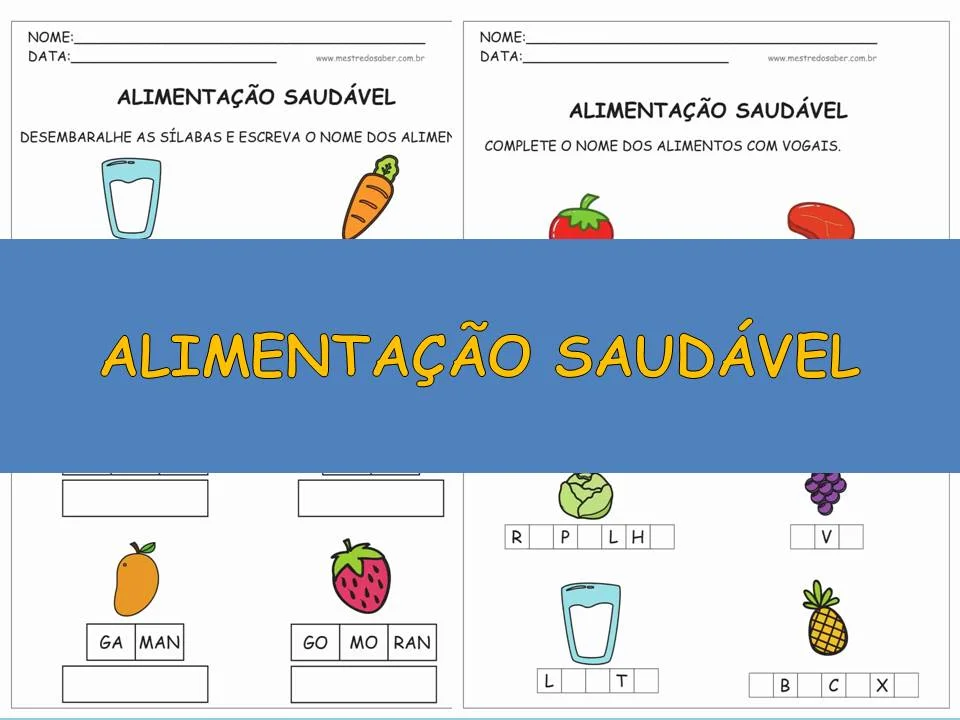 fotos de comida saudável para imprimir