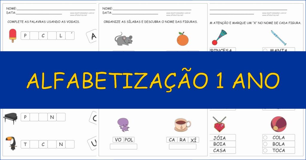 capa alfabetizacao 1 ano