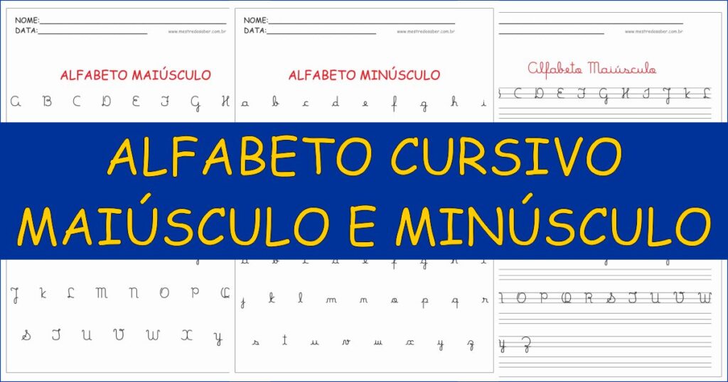 capa alfabeto cursivo maiusculo