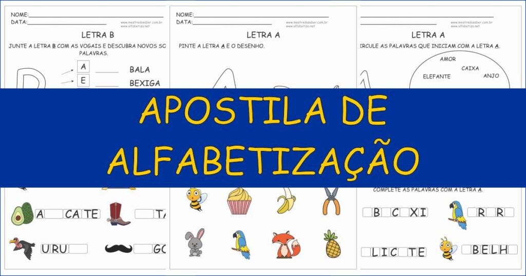 capa apostila de alfabetizacao 3