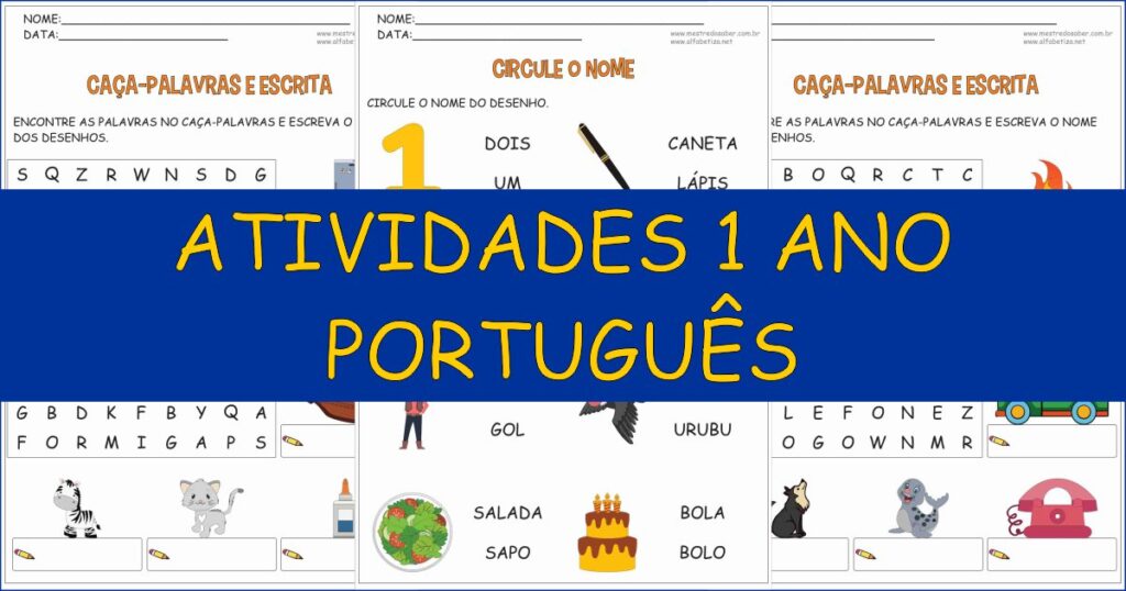 capa atividades 1 ano portugues 1