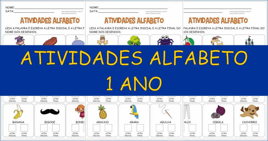 capa atividades alfabeto 1 ano 1